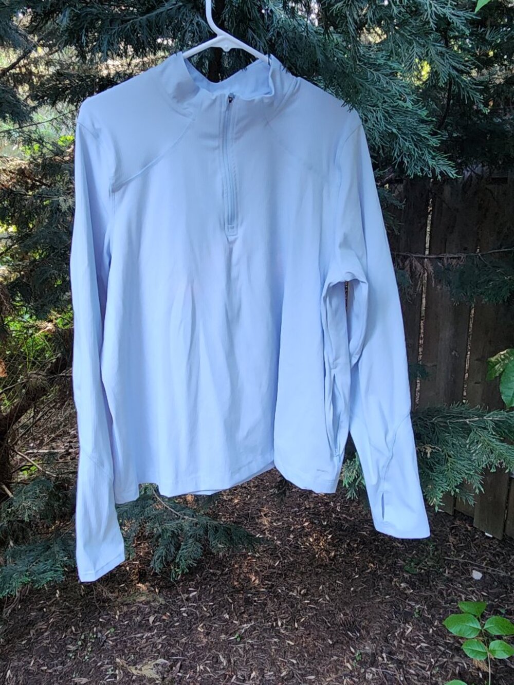 NWOT Mondetta XXL Women's Active pullover quarter zip Sweatshirt Light Blue